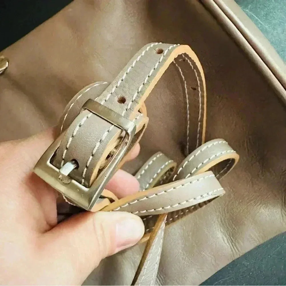 NWOT Camilla Crossbody Taupe Calfskin Made In Italy